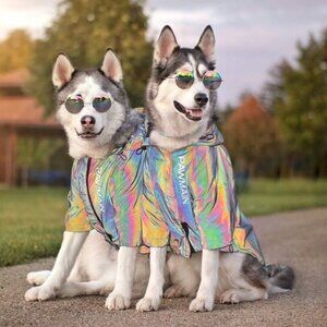 PAWMAIN Reflective Windbreaker Jacket for Dog - Size Small